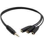 3 in 1 DC 3.5mm Audio Cable with Stereo, 3.5mm