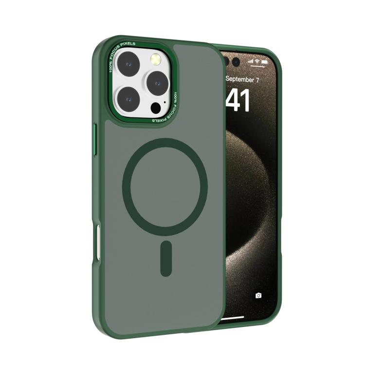 Kalebol Metal Lens Frame MagSafe Frosted PC Phone Case, For iPhone 16 Pro, For iPhone 16 Plus, For iPhone 16, For iPhone 15 Pro Max, For iPhone 15 Pro