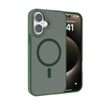 Kalebol Metal Lens Frame MagSafe Frosted PC Phone Case, For iPhone 16 Pro, For iPhone 16 Plus, For iPhone 16, For iPhone 15 Pro Max, For iPhone 15 Pro