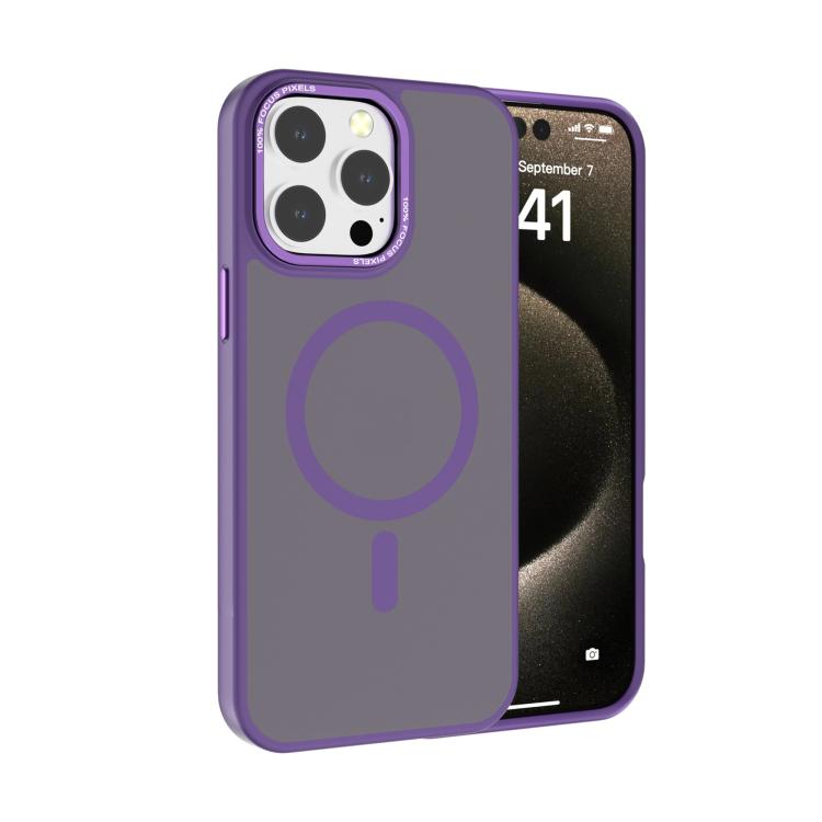 Kalebol Metal Lens Frame MagSafe Frosted PC Phone Case, For iPhone 14 Pro Max, For iPhone 13 Pro Max, For iPhone 13 Pro, For iPhone 13