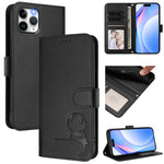 Litter Panda Embossing RFID Leather Phone Case with Lanyard, For iPhone 11 Pro Max, For iPhone 11, For iPhone 11 Pro, For iPhone X / XS, For iPhone XR, For iPhone XS Max, For iPhone 8 Plus / 7 Plus