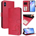 Litter Panda Embossing RFID Leather Phone Case with Lanyard, For iPhone 11 Pro Max, For iPhone 11, For iPhone 11 Pro, For iPhone X / XS, For iPhone XR, For iPhone XS Max, For iPhone 8 Plus / 7 Plus