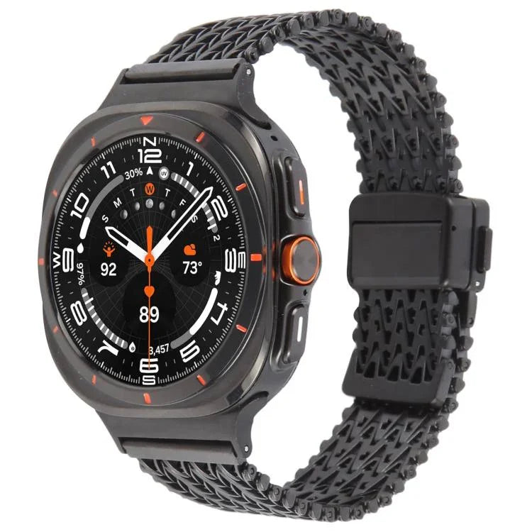 Magnetic Snap Clasp Steel Mesh Metal Watch Band, For Samsung Galaxy Watch Ultra 47mm / Ultra 2025