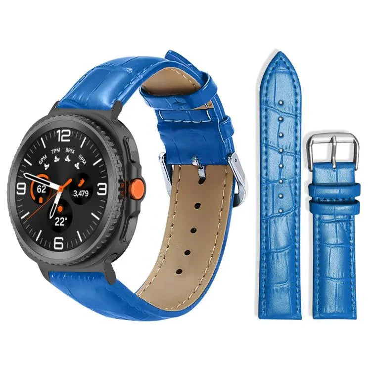 xDfind Bamboo Texture Pin Buckle Leather Watch Band, For Samsung Galaxy Watch Ultra / Ultra 2025 22mm, For Samsung Galaxy Watch8 / Wacth8 Classic 22mm, For Samsung Galaxy Watch7 / FE / 6 / 5 / 4 20mm, For Samsung Galaxy Fit3 SM-R390 20mm