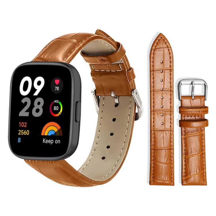 xDfind Bamboo Texture Pin Buckle Leather Watch Band, For Xiaomi Band 10 Pro / 9 Pro / Redmi Watch 6, For Xiaomi Smart Band 10 / 9 / 8 / NFC 14mm, For Redmi Watch 3 Active / Lite 20mm, For Redmi Watch 3 20mm