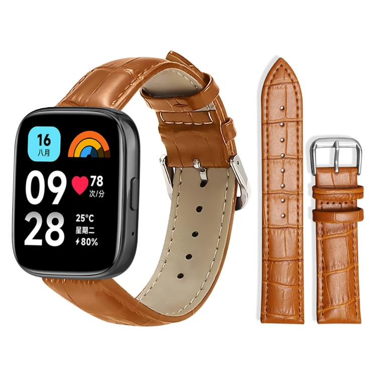 xDfind Bamboo Texture Pin Buckle Leather Watch Band, For Xiaomi Band 10 Pro / 9 Pro / Redmi Watch 6, For Xiaomi Smart Band 10 / 9 / 8 / NFC 14mm, For Redmi Watch 3 Active / Lite 20mm, For Redmi Watch 3 20mm