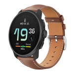 xDfind Flat Head Black Shark Fine Grain Leather Watch Band, 22mm For Suunto Race S / Race / 9 Peak / 5 Peak