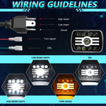 Y19 H4 7 inch Car Sun Style Square Modified Headlight for Jeep Wrangler, Y19