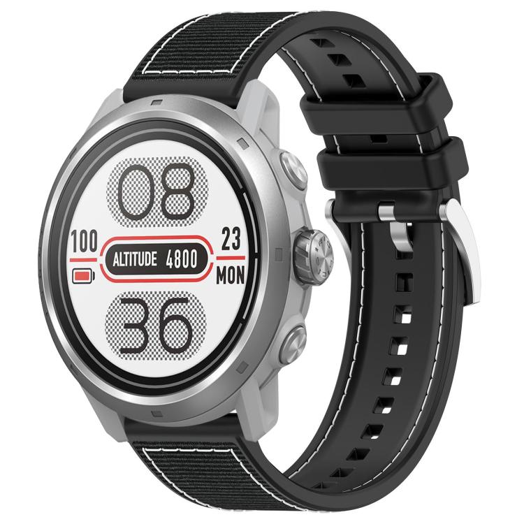 xDfind Hybrid Nylon Braid Silicone Watch Band, 20mm For COROS Pace 2 / Apex 2 42mm