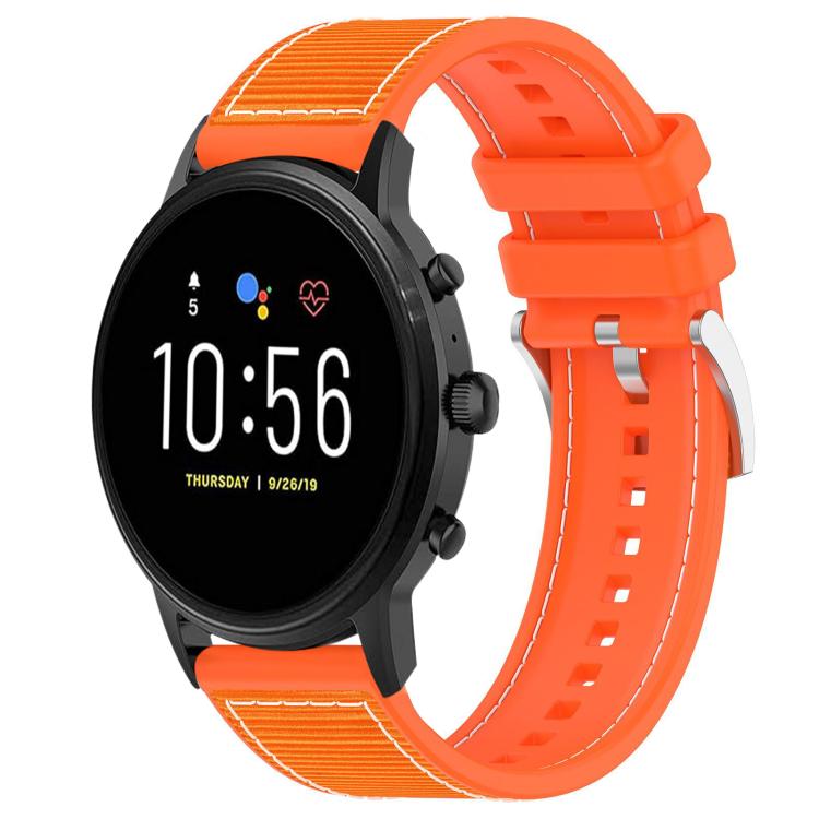 xDfind Hybrid Nylon Braid Silicone Watch Band, 22mm For Fossil Gen 5 Carlyle / Julianna