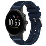 xDfind Hybrid Nylon Braid Silicone Watch Band, 22mm For Fossil Gen 5 Carlyle / Julianna