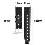 xDfind Hybrid Nylon Braid Silicone Watch Band, 20mm For Ticwatch GTH / E3 / E / 2, 22mm For Ticwatch Pro X / Pro 3 / Pro
