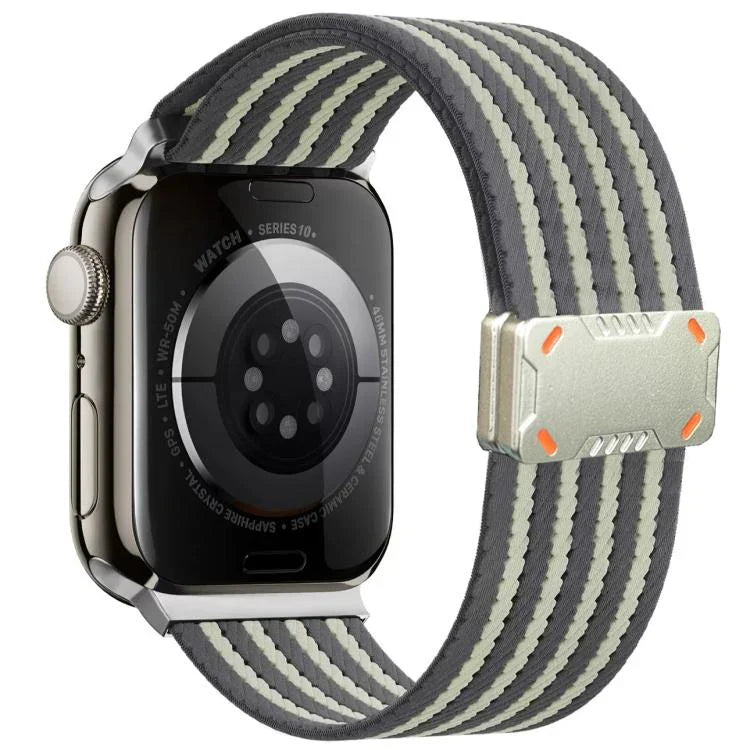 Mecha Armor Magnetic Buckle Nylon Watch Band, For Apple Watch 46mm / 49mm / 45mm / 44mm, For Apple Watch 42mm / 41mm / 40mm / 38mm