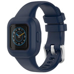 xDfind Silver Steel Buckle Solid Color Silicone Watch Band, For GarminFit JR3 / Garmin Vivofit JR 3