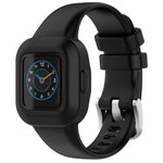 xDfind Silver Steel Buckle Solid Color Silicone Watch Band, For GarminFit JR3 / Garmin Vivofit JR 3