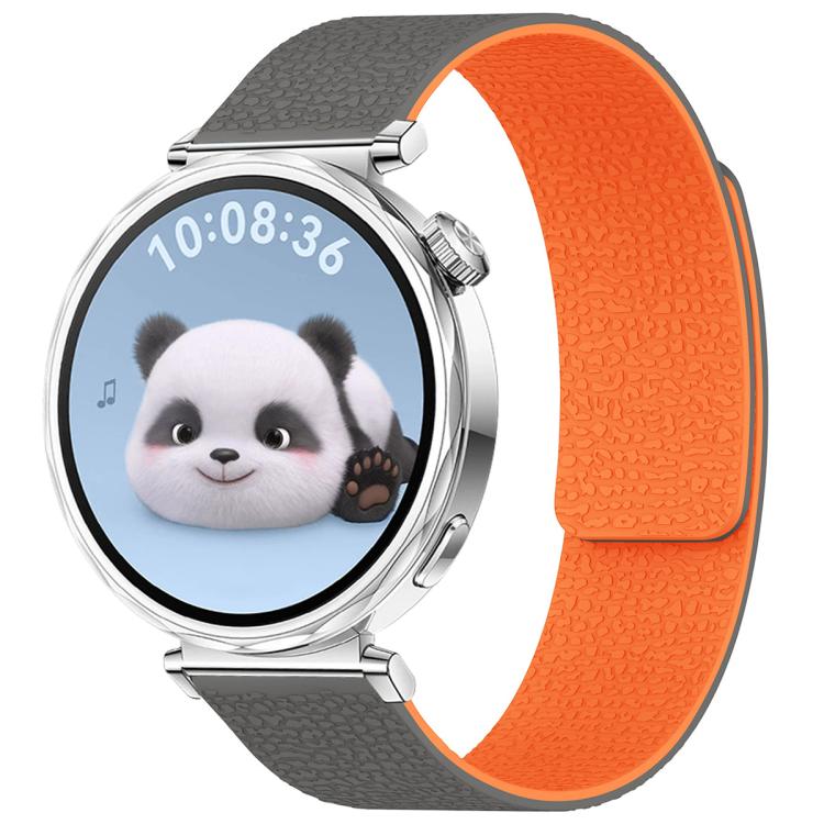 xDfind Flat Head Litchi Texture Magnetic Silicone Watch Band, 14mm, 18mm, 20mm, 22mm