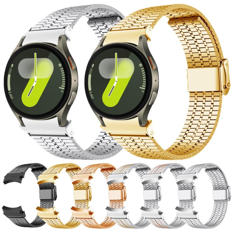 Seven Beads Buckle Stainless Steel Watch Band, For Samsung Galaxy Watch 7 / 6 / 5 / 4