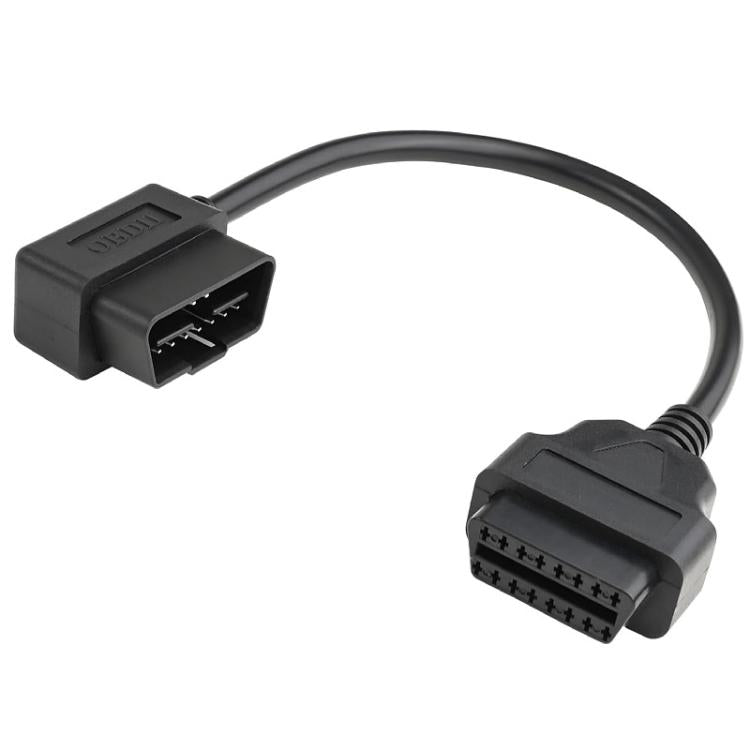 16 Pin Male to OBD2 Female Elbow Connection Cable OBD2 Extension Adapter, 16 Pin Male to OBD2 Female