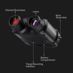 FNIRSI NVS-40 Small Portable Outdoor 4K Full Color HD Infrared Binocular Night Vision Device, NVS-40