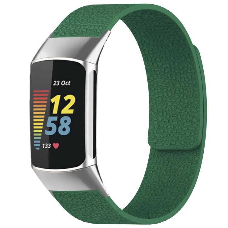 xDfind Litchi Texture Magnetic Silicone Watch Band, For Fitbit Charge 5 / Charge 6, For Fitbit Versa 4/Versa3/Sense2/Sense, For Fitbit Luxe / Special Edition, For Fitbit Inspire 2 / Ace 3, For Fitbit Charge 4 / Charge 3