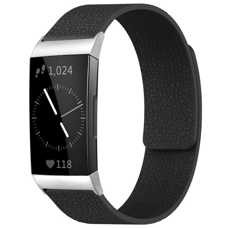 xDfind Litchi Texture Magnetic Silicone Watch Band, For Fitbit Charge 5 / Charge 6, For Fitbit Versa 4/Versa3/Sense2/Sense, For Fitbit Luxe / Special Edition, For Fitbit Inspire 2 / Ace 3, For Fitbit Charge 4 / Charge 3