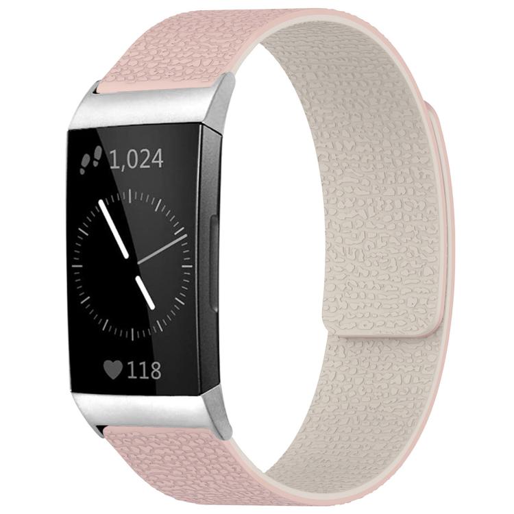 xDfind Litchi Texture Magnetic Silicone Watch Band, For Fitbit Charge 5 / Charge 6, For Fitbit Versa 4/Versa3/Sense2/Sense, For Fitbit Luxe / Special Edition, For Fitbit Inspire 2 / Ace 3, For Fitbit Charge 4 / Charge 3