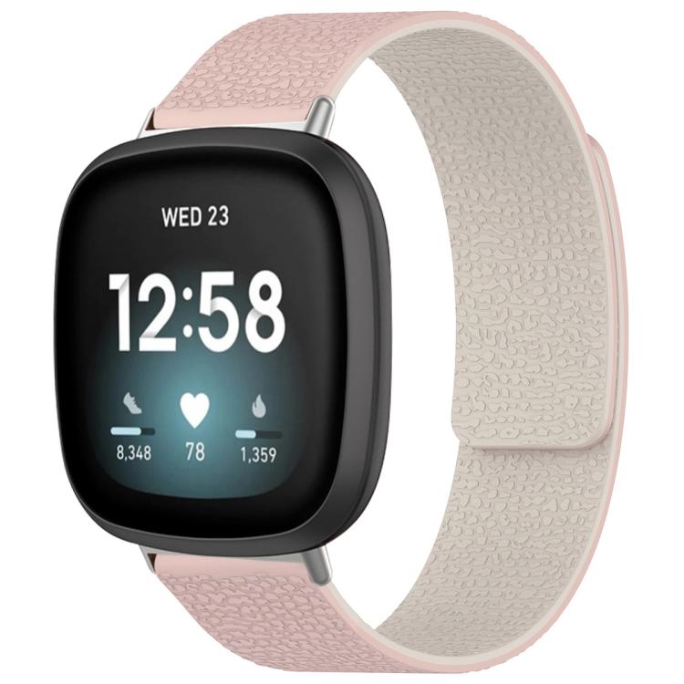 xDfind Litchi Texture Magnetic Silicone Watch Band, For Fitbit Charge 5 / Charge 6, For Fitbit Versa 4/Versa3/Sense2/Sense, For Fitbit Luxe / Special Edition, For Fitbit Inspire 2 / Ace 3, For Fitbit Charge 4 / Charge 3