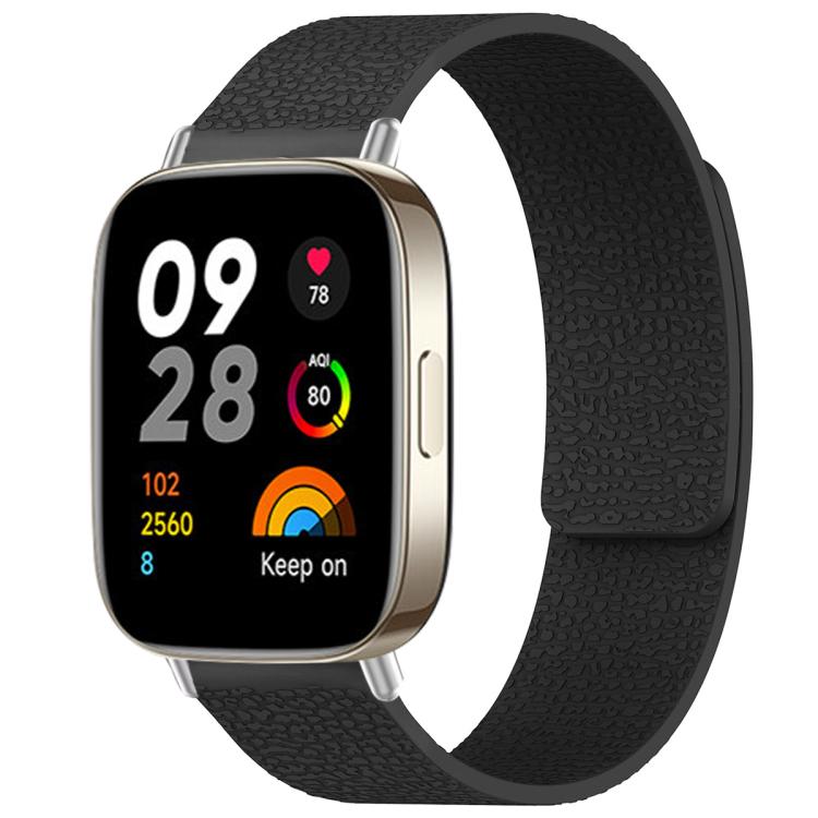 xDfind Litchi Texture Magnetic Silicone Watch Band, For Xiaomi Band 10 Pro/9 Pro/Redmi Watch 6/5/4, For Xiaomi Smart Bnad 10 / 9 / 8, For Redmi Watch 3 Active/Watch 3 Lite, For Redmi Watch 3