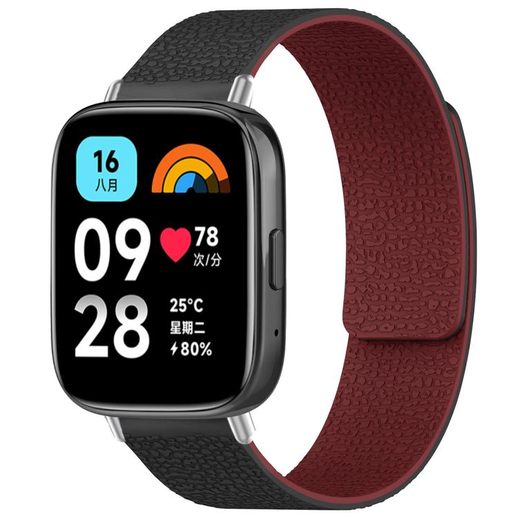 xDfind Litchi Texture Magnetic Silicone Watch Band, For Xiaomi Band 10 Pro/9 Pro/Redmi Watch 6/5/4, For Xiaomi Smart Bnad 10 / 9 / 8, For Redmi Watch 3 Active/Watch 3 Lite, For Redmi Watch 3