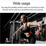 KYX--0015 1.5 inch 6-digit Cycle Interval Fitness Exercise Multi-function Timer, AU Plug, US Plug, EU Plug, UK Plug