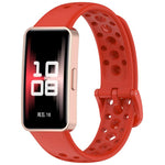 xDfind Hole Style Breathable Silicone Watch Band, For Huawei Band 10 / 9 / 8