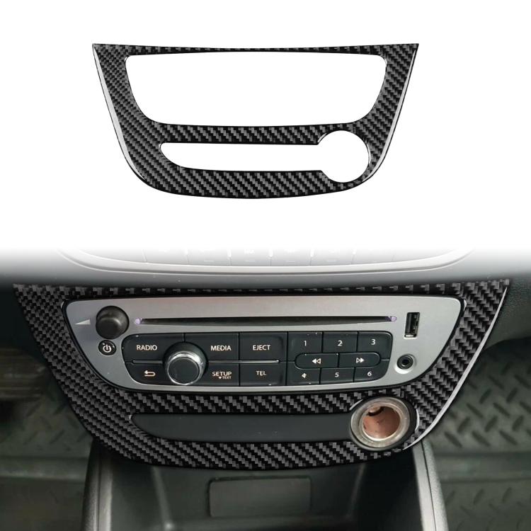 Carbon Fiber Car Air Conditioner Panel A Decorative Sticker for Renault Fluence 2009-2017 / Megane 2008-2016, Left and Right Driver, Air Conditioner Panel A