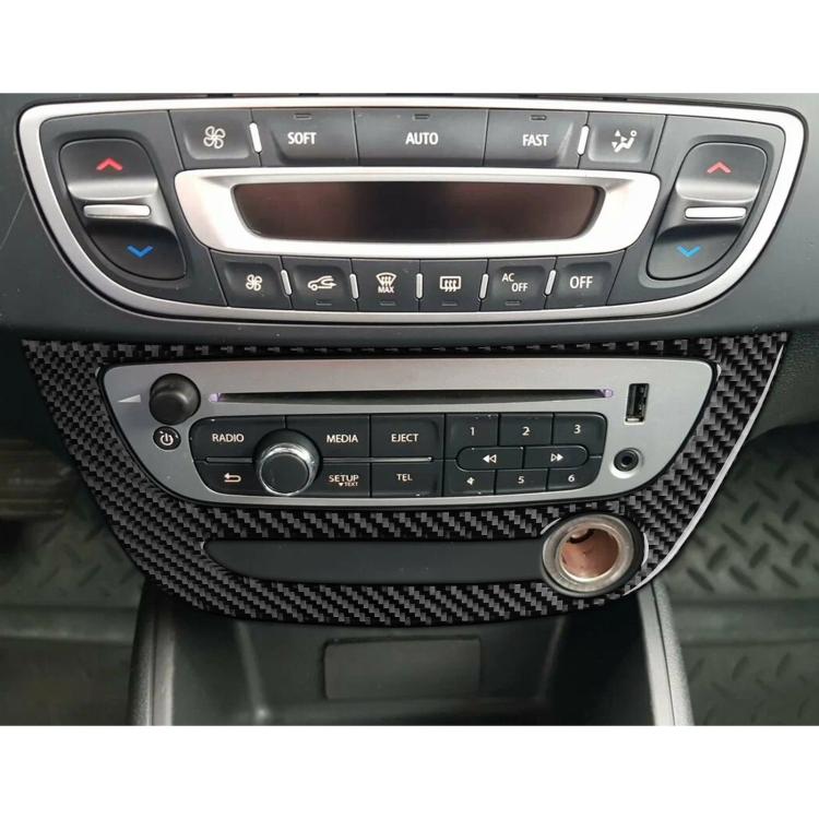 Carbon Fiber Car Air Conditioner Panel A Decorative Sticker for Renault Fluence 2009-2017 / Megane 2008-2016, Left and Right Driver, Air Conditioner Panel A