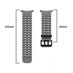 xDfind Black Buckle Ocean Two Color Dual-row Hole Silicone Watch Band, For Samsung Galaxy Watch Ultra 47mm / Ultra 2025, For Samsung Galaxy Watch8 / 8 Classic