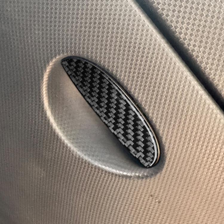 Carbon Fiber Car Passenger Seat Storage Box Handle Decorative Sticker for SEAT Leon 2005-2012, Left and Right Driver, Passenger Seat Storage Box Handle