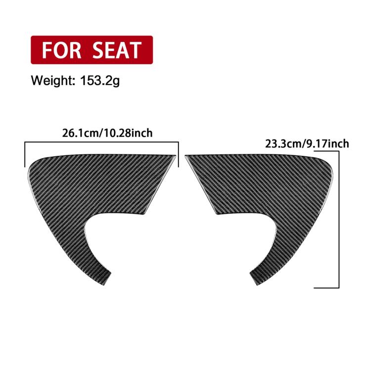 2pcs/Set Carbon Fiber Car Rear Triangle Window Decorative Sticker for SEAT Leon 2005-2012, Left and Right Driver, Rear Triangle Window