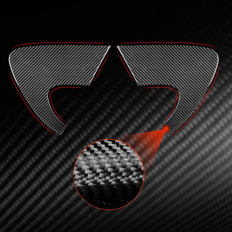 2pcs/Set Carbon Fiber Car Rear Triangle Window Decorative Sticker for SEAT Leon 2005-2012, Left and Right Driver, Rear Triangle Window
