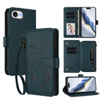 Butterfly Love Flower Multi-card Zipper Wallet Leather Phone Case, For iPhone 17e / 16e, For iPhone 17 Pro Max, For iPhone 17 Pro, For iPhone 17, For iPhone Air, For iPhone 16 Pro Max