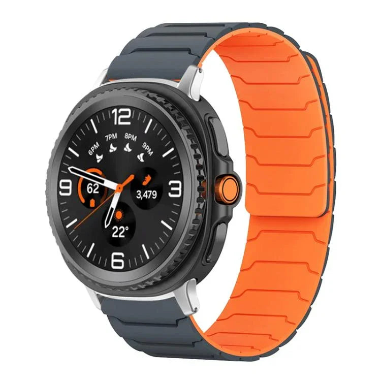 xDfind Magnetic Silicone Watch Band, For Samsung Galaxy Watch Ultra / Ultra 2025, For Samsung Galaxy Watch8 / 8 Classic, For Samsung Galaxy Watch 7 / 6 / 5 / FE