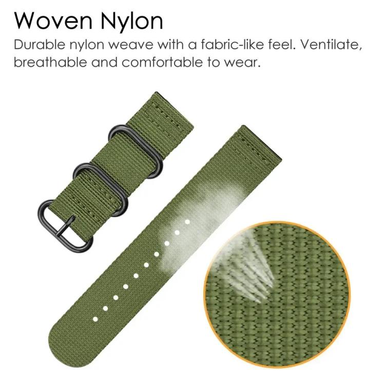 xDfind Ring Buckle Nylon Canvas Watch Band, For Samsung Galaxy Watch Ultra / Ultra 2025, For Samsung Galaxy Watch8 / 8 Classic, For Samsung Galaxy Watch 7 / 6 / 5 / FE, For Samsung Galaxy Fit3 SM-R390