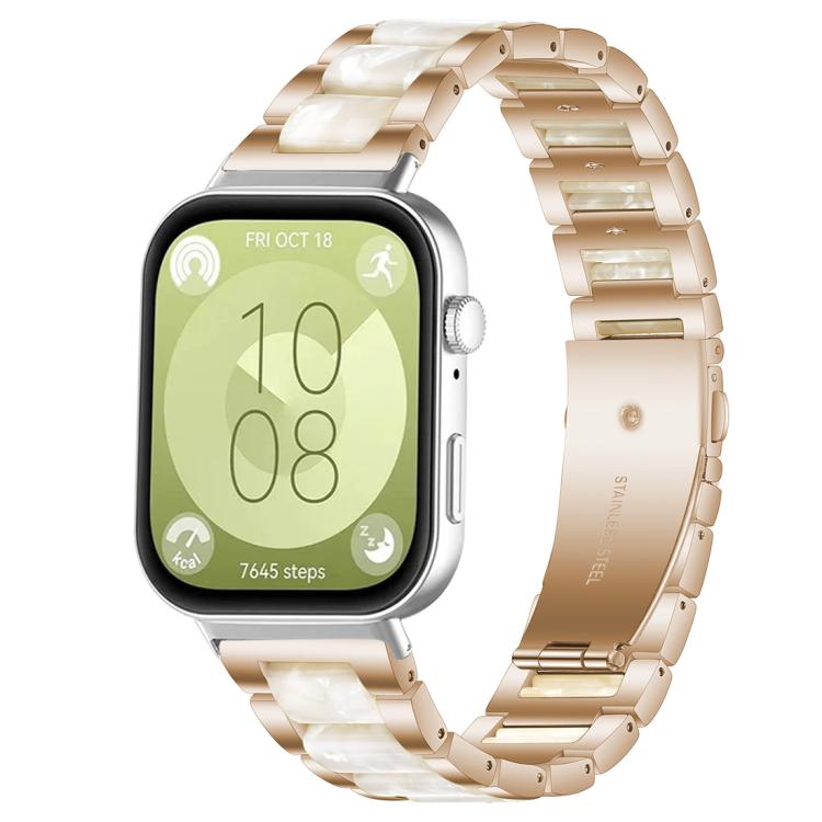 xDfind Three Beads Metal Resin Watch Band, For Huawei Watch Fit4 / Fit4 Pro / Fit3, For Huawei Band 10 / 9 / 8