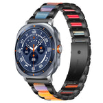 xDfind Three Beads Metal Resin Watch Band, For Samsung Galaxy Watch Ultra/Ultra 2025, For Samsung Galaxy Watch8 / 8 Classic, For Samsung Galaxy Watch 7 / 6 / 5 / FE