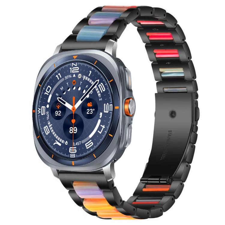 xDfind Three Beads Metal Resin Watch Band, For Samsung Galaxy Watch Ultra/Ultra 2025, For Samsung Galaxy Watch8 / 8 Classic, For Samsung Galaxy Watch 7 / 6 / 5 / FE