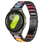 xDfind Three Beads Metal Resin Watch Band, For Samsung Galaxy Watch Ultra/Ultra 2025, For Samsung Galaxy Watch8 / 8 Classic, For Samsung Galaxy Watch 7 / 6 / 5 / FE