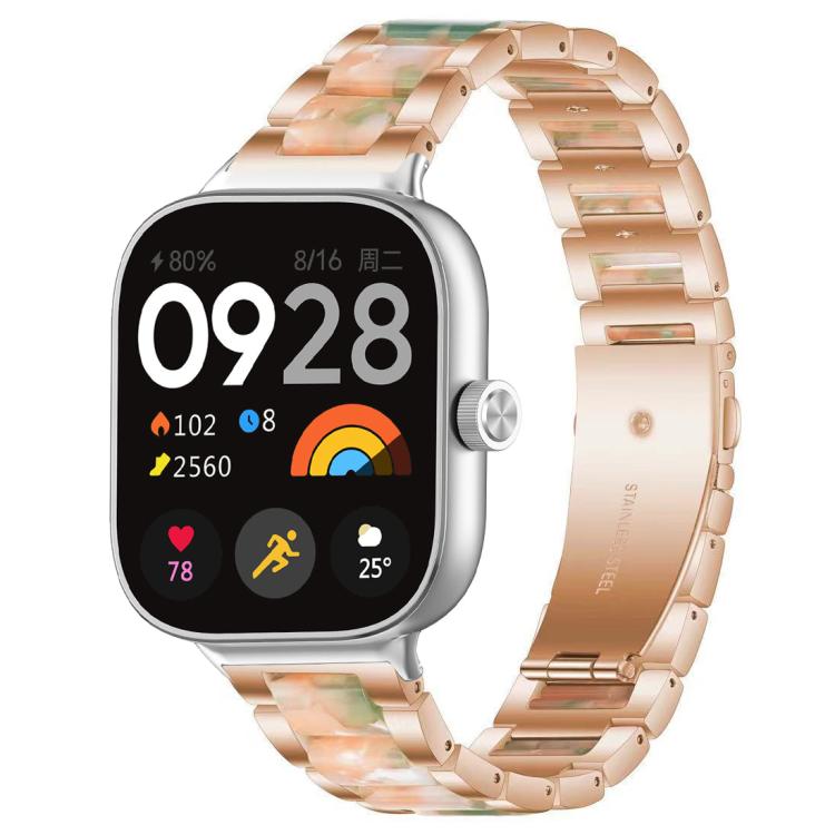 xDfind Three Beads Metal Resin Watch Band, For Redmi Watch6/5/4/Xiaomi Band 9 Pro/8 Pro, For Xiaomi Smart Band 10 / 9 / 8, For Redmi Watch 3