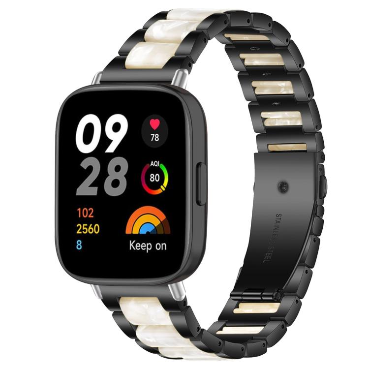 xDfind Three Beads Metal Resin Watch Band, For Redmi Watch6/5/4/Xiaomi Band 9 Pro/8 Pro, For Xiaomi Smart Band 10 / 9 / 8, For Redmi Watch 3