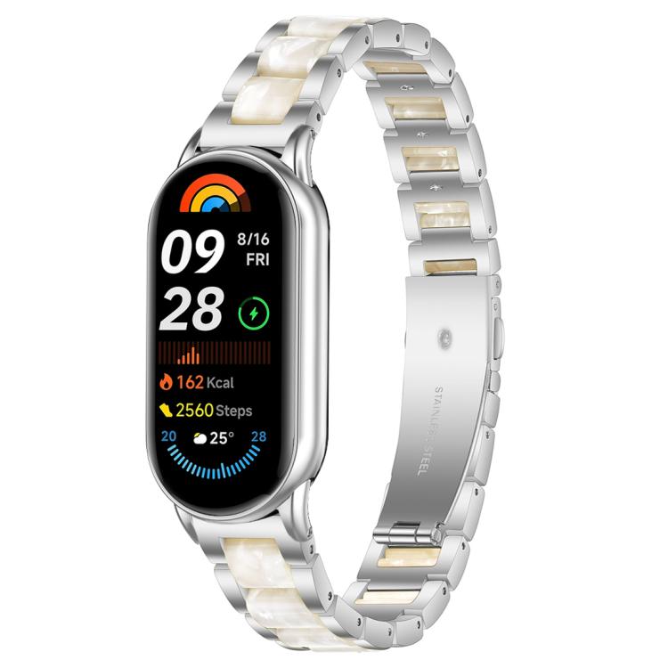 xDfind Three Beads Metal Resin Watch Band, For Redmi Watch6/5/4/Xiaomi Band 9 Pro/8 Pro, For Xiaomi Smart Band 10 / 9 / 8, For Redmi Watch 3