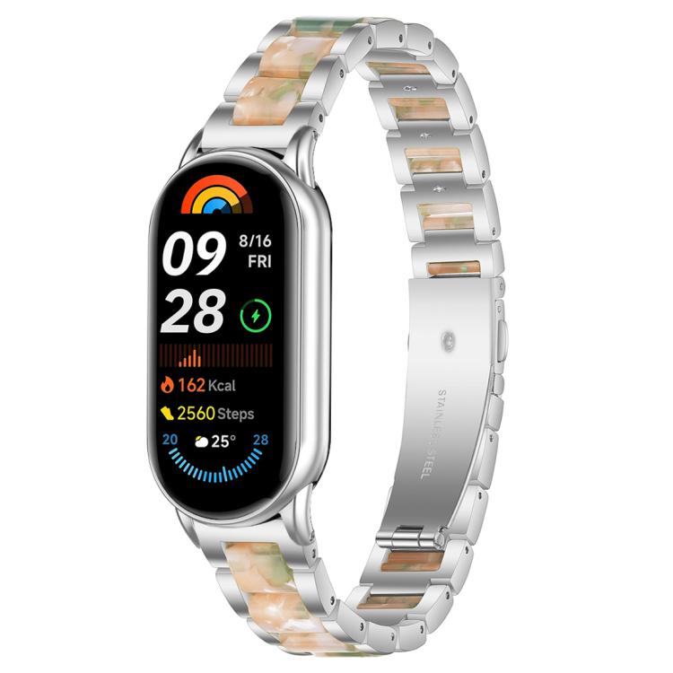 xDfind Three Beads Metal Resin Watch Band, For Redmi Watch6/5/4/Xiaomi Band 9 Pro/8 Pro, For Xiaomi Smart Band 10 / 9 / 8, For Redmi Watch 3