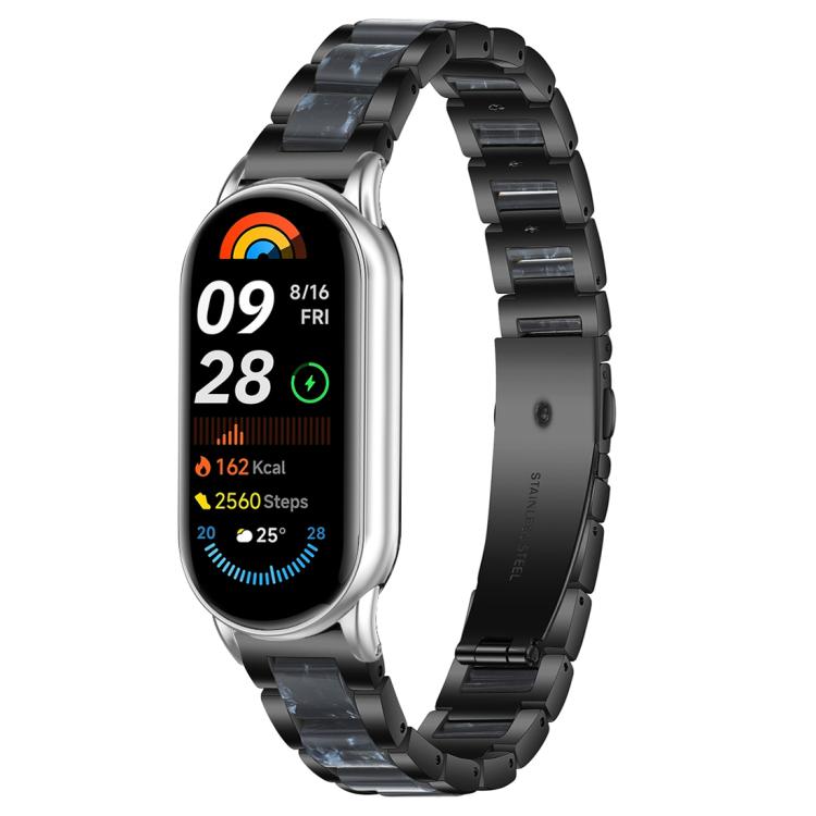 xDfind Three Beads Metal Resin Watch Band, For Redmi Watch6/5/4/Xiaomi Band 9 Pro/8 Pro, For Xiaomi Smart Band 10 / 9 / 8, For Redmi Watch 3