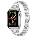 xDfind X-Shaped Single Row Diamond Metal Watch Band, For Apple Watch 42 / 44 / 45 / 46 / 49mm, For Apple Watch 38 / 40 / 41 / S10 42mm